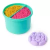 Kinetic Sand, SquishBlossom õitsev lill, lihavõttekorvi täitematerjal, sisaldab 8 untsi neoonkollast ja roosat vormitavat liiva, lillepotti ja vorme, sensoorsed mänguasjad lastele