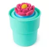 Kinetic Sand, SquishBlossom õitsev lill, lihavõttekorvi täitematerjal, sisaldab 8 untsi neoonkollast ja roosat vormitavat liiva, lillepotti ja vorme, sensoorsed mänguasjad lastele