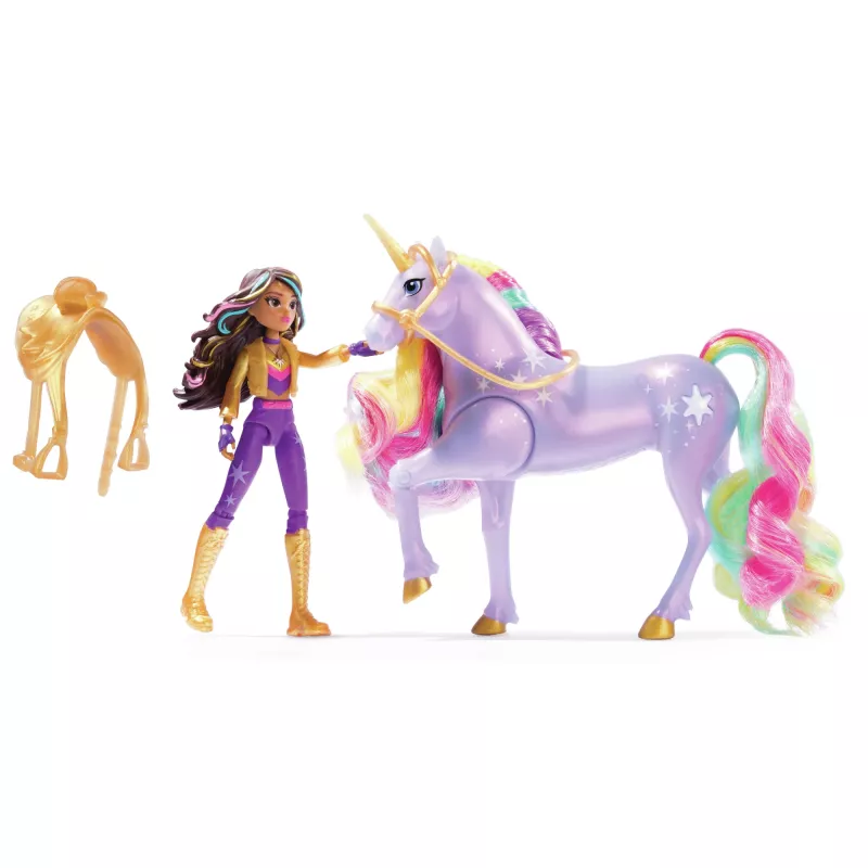 Moe-nukk Usorteret Unicorn Academy Sophia & Light Magic Wildstar vikerkaarevalgusefektidega, LR44 patareid, 241 mm