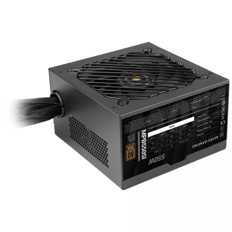 Mars Gaming MPB550SI toiteplokk 550 W 24-kontaktiline ATX ATX Must