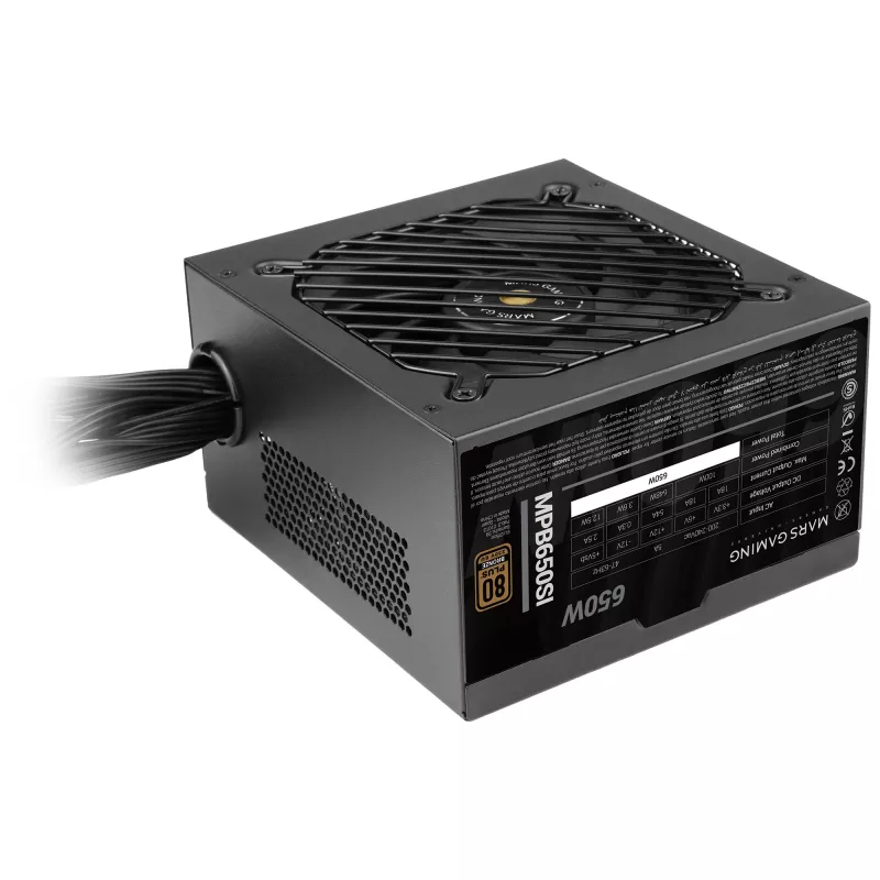 Mars Gaming MPB650SI toiteplokk 650 W 24-kontaktiline ATX ATX Must