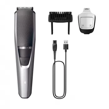 Habemetrimmer Philips BEARDTRIMMER Series 3000 BT3239/15, 0.5 mm–10 mm, 20 pikkusastet, USB-laetav, must/hõbedane