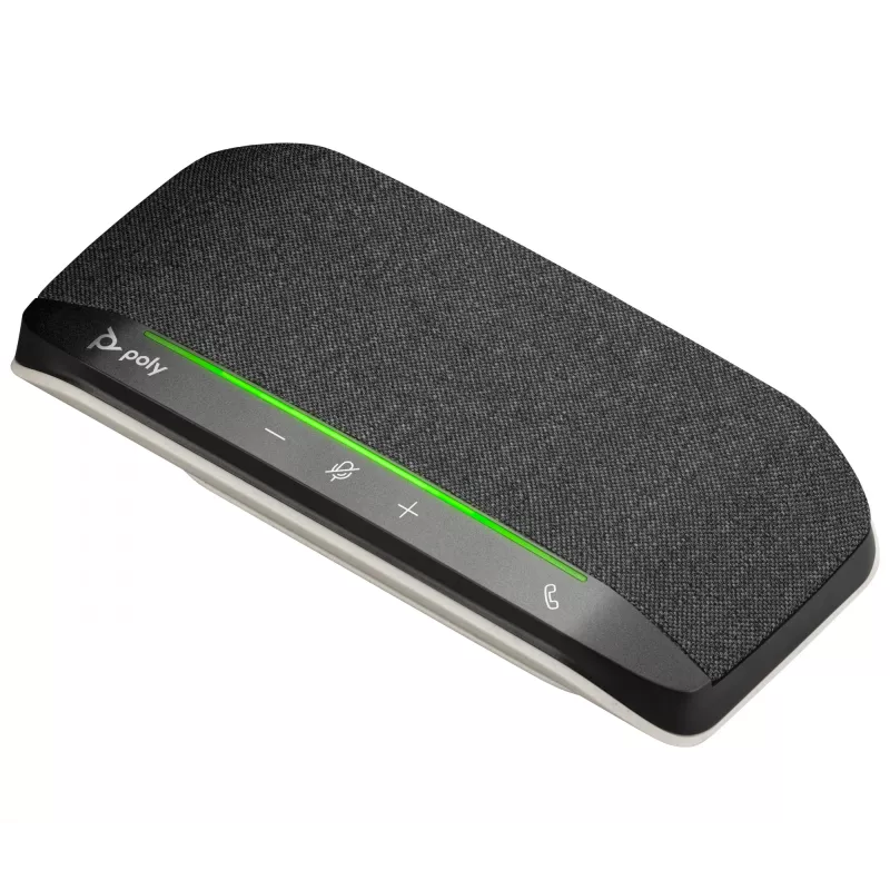 HP Poly Sync 10 USB-A USB-C kõlaritelefon, arvutile, hõbedane, 0.715 m, IP64, Windows 10, Windows 11, MacOS