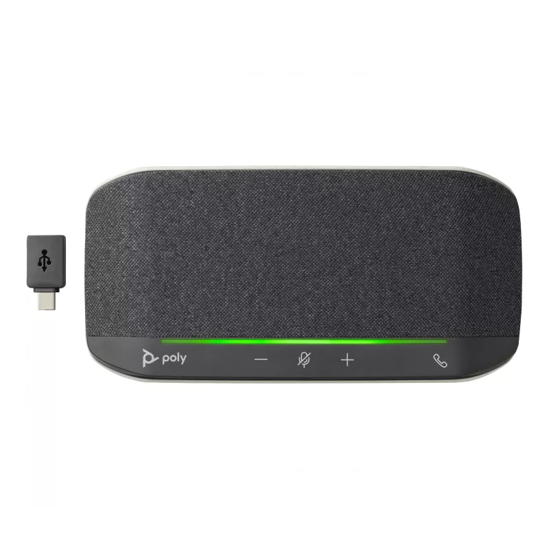 HP Poly Sync 10 USB-A USB-C kõlaritelefon, arvutile, hõbedane, 0.715 m, IP64, Windows 10, Windows 11, MacOS
