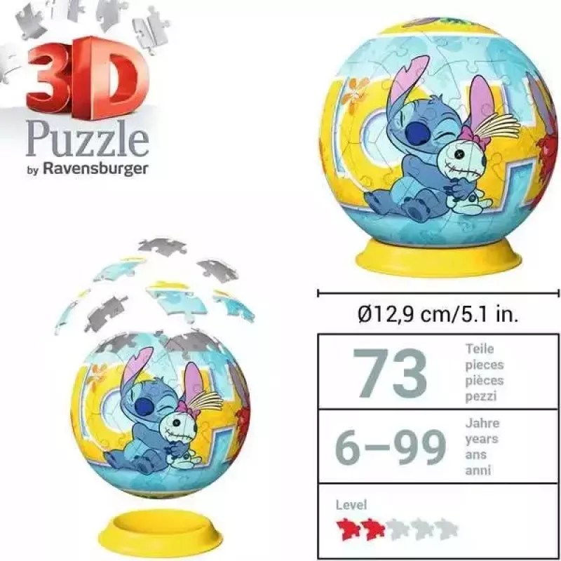 Ravensburger Disney Stitch 3D pusle-pall, 72 tükki