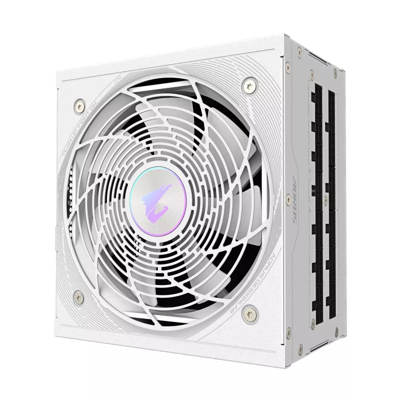 Toiteplokk GIGABYTE AORUS ELITE P850W 850W ATX 80 PLUS Platinum täismodulaarne valge 120 mm ventilaator