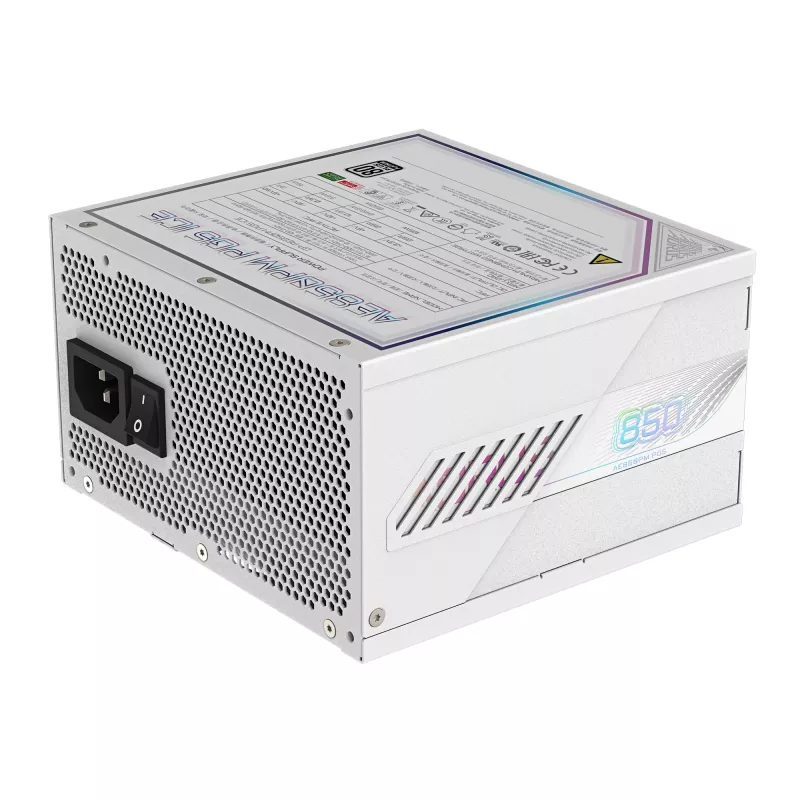 Toiteplokk GIGABYTE AORUS ELITE P850W 850W ATX 80 PLUS Platinum täismodulaarne valge 120 mm ventilaator