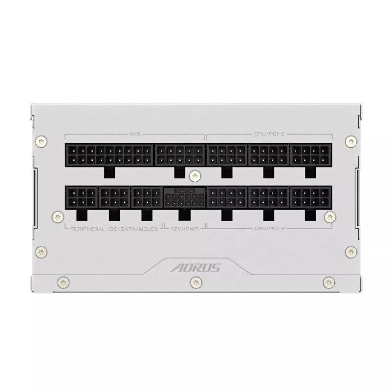 Toiteplokk GIGABYTE AORUS ELITE P850W 850W ATX 80 PLUS Platinum täismodulaarne valge 120 mm ventilaator
