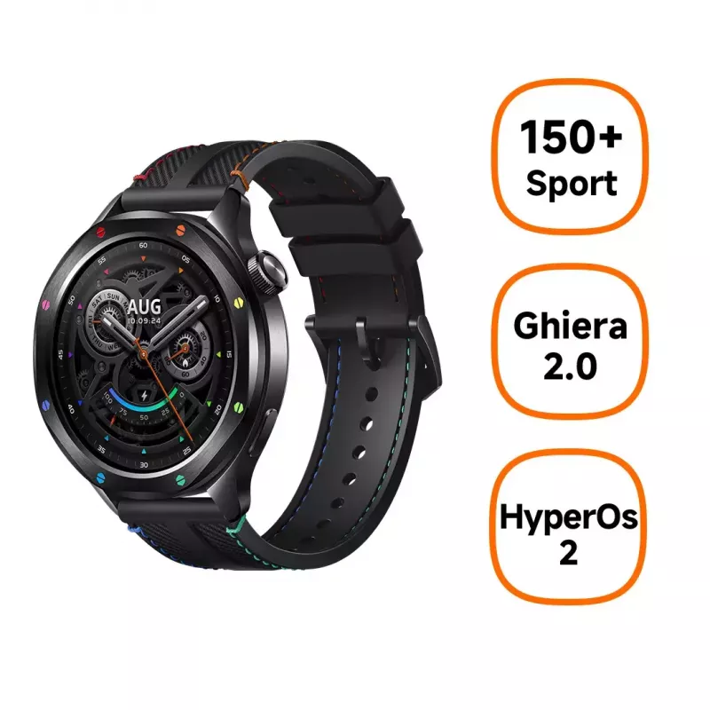Nutikell Xiaomi Watch S4 1,43-tollise AMOLED-ekraaniga, 466×466, 486 mAh, alumiiniumkorpus, tekstiilrihm, must multi