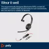 HP Poly Mustwire 5210 Monaural USB-C Peakomplekt +3,5 mm pistik +USB-C/A adapter