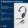 HP Poly Mustwire 5210 Monaural USB-C Peakomplekt +3,5 mm pistik +USB-C/A adapter