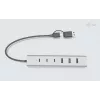 i-tec USB-C/USB-A laadimise metallist jaotur 7 porti (3x USB-C, 4x USB-A)