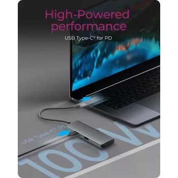 ICY BOX IB-DK4022a-CPD Wired USB 3.2 Gen 1 (3.1 Gen 1) USB-C Aluminium, Silver