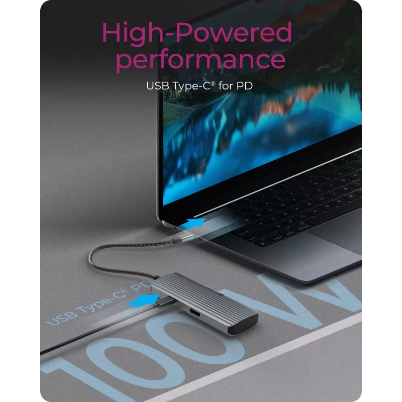 ICY BOX IB-DK4022a-CPD Wired USB 3.2 Gen 1 (3.1 Gen 1) USB-C Aluminium, Silver