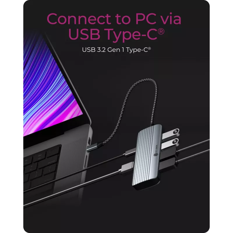 ICY BOX IB-DK4022a-CPD Wired USB 3.2 Gen 1 (3.1 Gen 1) USB-C Aluminium, Silver