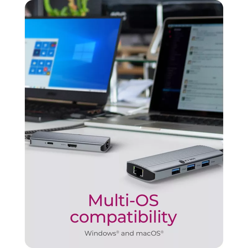 ICY BOX IB-DK4034a-CPD juhtmega USB 3.2 Gen 1 (3.1 Gen 1) USB-C alumiinium, hõbedane