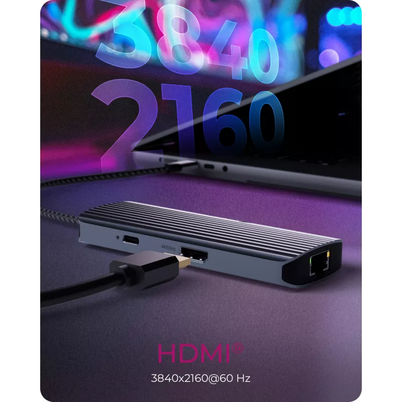 ICY BOX IB-DK4034a-CPD juhtmega USB 3.2 Gen 1 (3.1 Gen 1) USB-C alumiinium, hõbedane