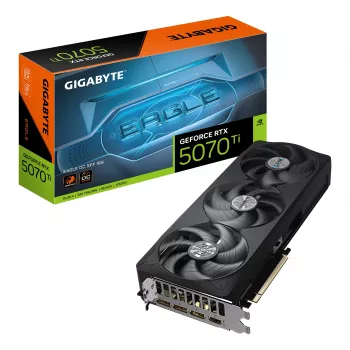 GIGABYTE GeForce RTX 5070 Ti EAGLE OC SFF 16G graafikakaart - 16 GB GDDR7, 256-bitine, PCI-E 5.0, 2542 MHz tuumasagedus, 3 x DP 2.1a, 1 x HDMI 2.1b, NVIDIA DLSS 4, GV-N507TEAGLE OC-16GD