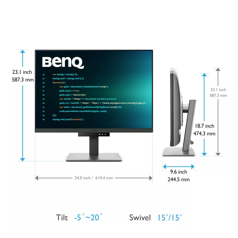 BenQ RD280U arvutimonitor 71,6 cm (28,2 tolli) 3840 x 2560 pikslit 4K Ultra HD Must