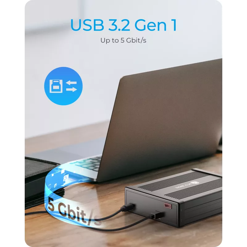 ICY BOX IB-525-U3 ODD-korpus 13,3 cm (5,25 tolli) SATA III Must