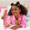 Barbie Fashionistas nukk nr 230 metallilise roosa minikleidiga ja südameväljalõikega, blondid juuksed