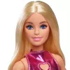 Barbie Fashionistas nukk nr 230 metallilise roosa minikleidiga ja südameväljalõikega, blondid juuksed
