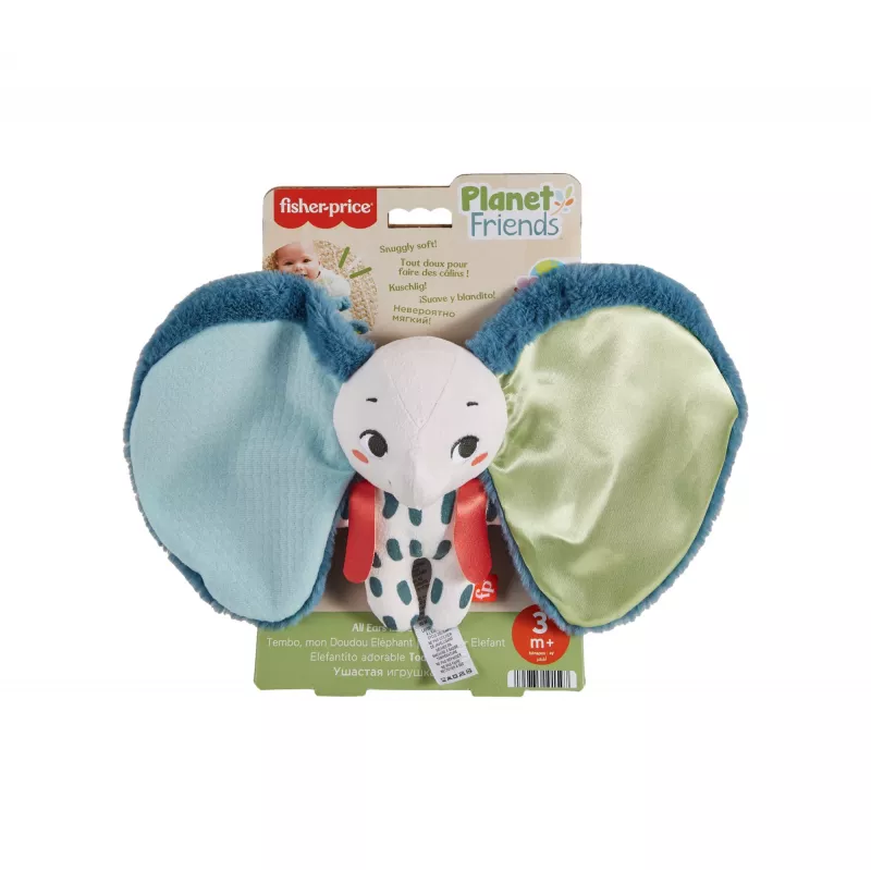 Pehme mänguasi MATTEL Fisher-Price Planet Friends Giant Ear Elephant HKD63, plüüsist elevandikaaslane