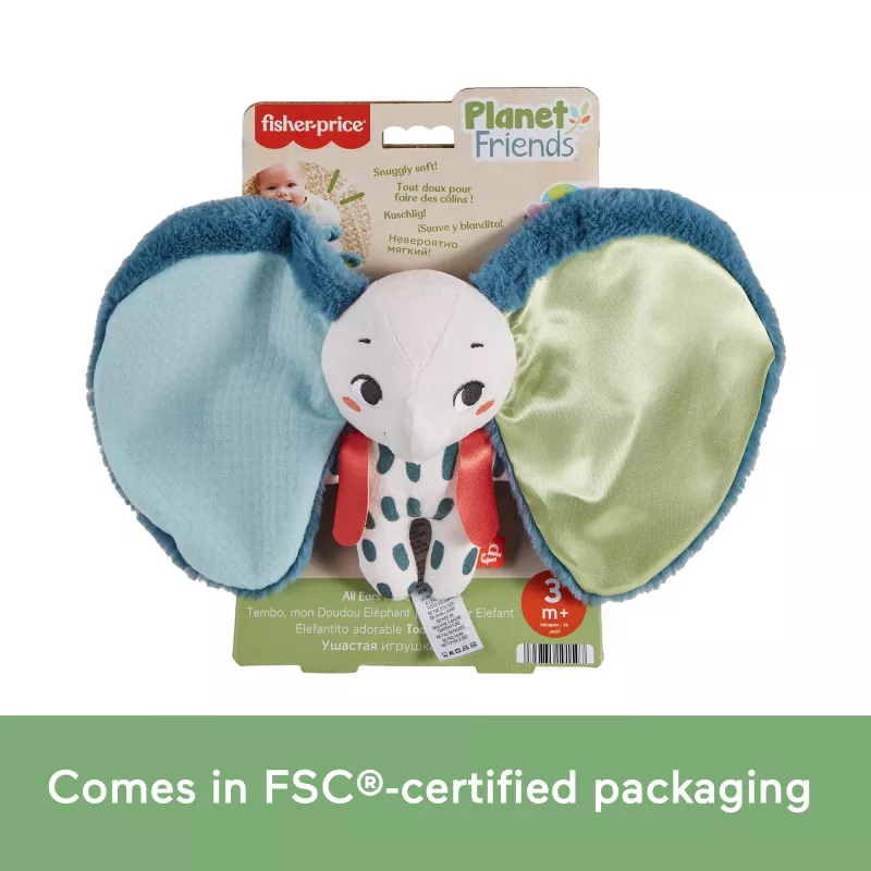 Pehme mänguasi MATTEL Fisher-Price Planet Friends Giant Ear Elephant HKD63, plüüsist elevandikaaslane