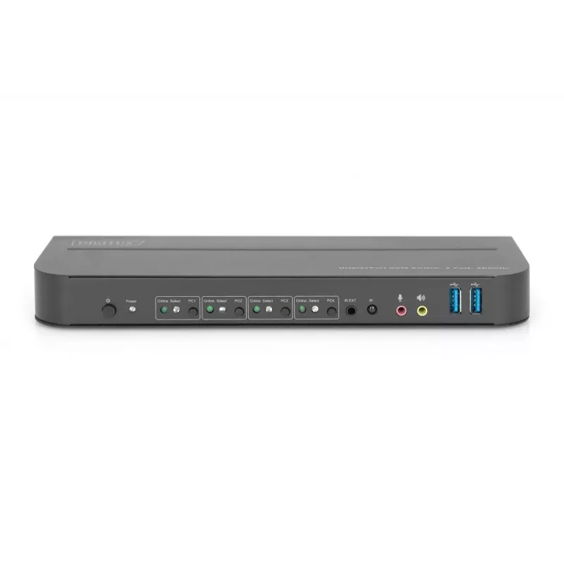 DIGITUS KVM-lüliti 4x1 DP DP/HDMI-väljund USB 4Kx2K 60Hz