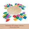 Fisher-Price puidust mandala geomeetriline pusle väikelastele ja lastele, 40 puidust tükki