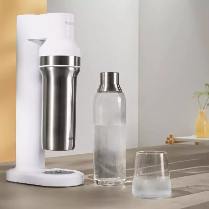 Soda maker BRITA Carbonator 1046730 Valge — kompaktne lauapealne gaseerija 2 pudeliga (231×126×443 mm)