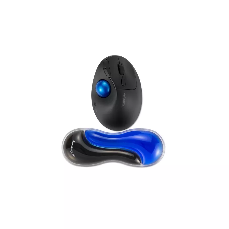 Kensington õhuke Duo Gel hiir/Trackball Wrist Rest - sinine, sinine, geel, termoplastne polüuretaan (TPU), Hiina, MIL-STD-810H Method 504.3 Contamination by Fluids, 192 mm, 72 mm