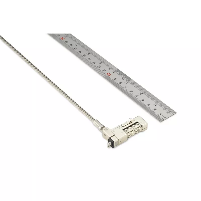 Kensington õhuke NanoSaver 2.0 EQ kombinatsiooniga sülearvutilukk, 1,8 m, Kensington, Kombinatsioonlukk, Roostevaba teras, Tsinkteras, Hõbedane