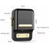 NIIMBOT B21S must – kompaktne Bluetooth rullprinter, 50 mm prindilaius, 60 mm/s, Li-Ion 1200 mAh