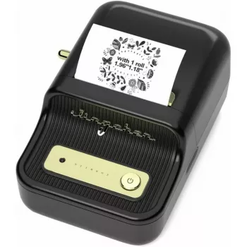 NIIMBOT B21S must – kompaktne Bluetooth rullprinter, 50 mm prindilaius, 60 mm/s, Li-Ion 1200 mAh