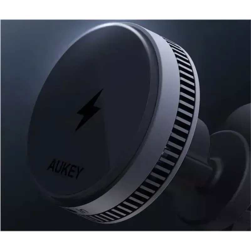 Aukey Wireless Charging Mount HD-MC13A MagSafe-ühilduv õhutusava kinnitus iPhone'ile, 15W juhtmevaba laadimine