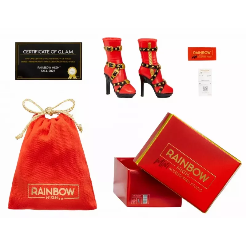 Display pack Mga Accessories Rainbow High Shoes, 27 tk — erinevad nukukingade aksessuaarid