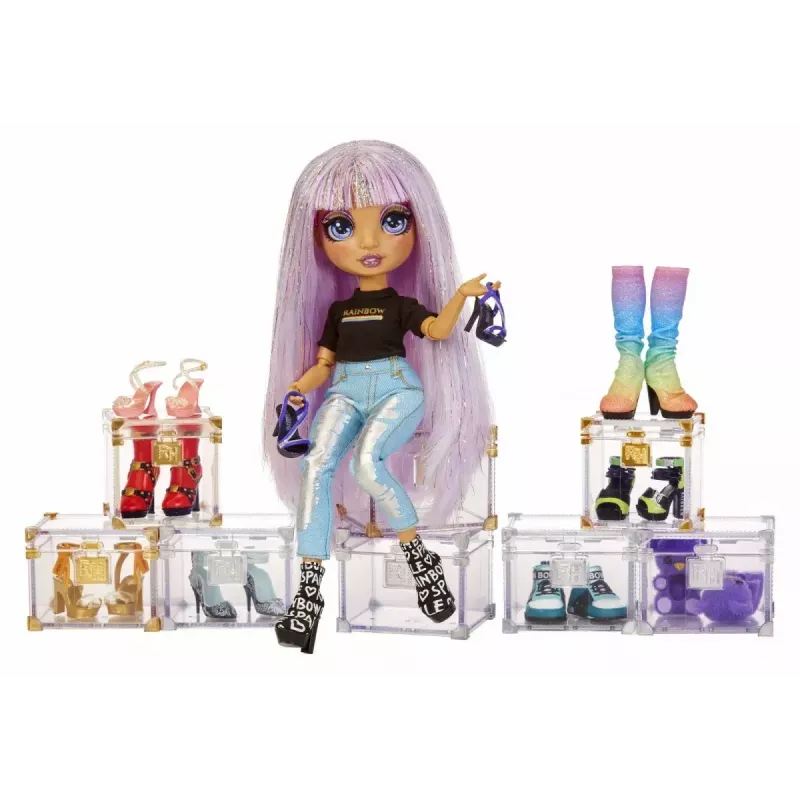 Display pack Mga Accessories Rainbow High Shoes, 27 tk — erinevad nukukingade aksessuaarid