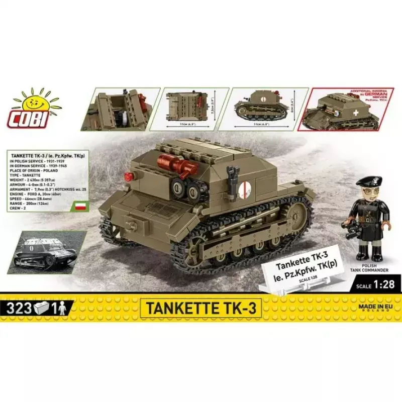 Cobi Blocks Tankette TK-3 ehituskomplekt — 323 tükki
