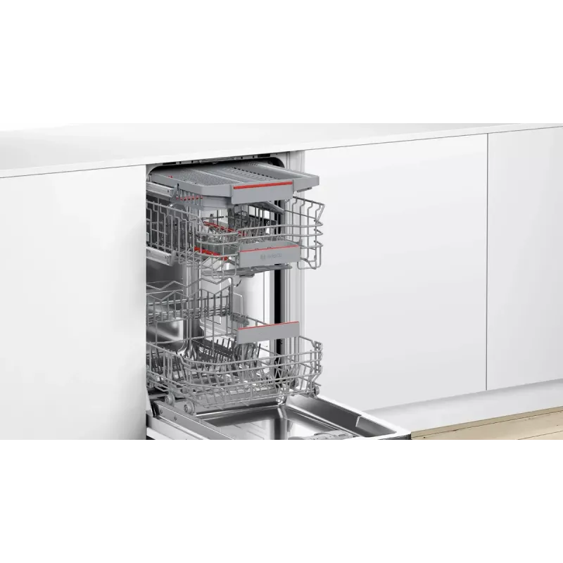 Sisseehitatud nõudepesumasin Bosch Serie 4 SPV4HMX49E — õhuke 45 cm, 10 lauanõudekomplekti, 44 dB, 6 programmi