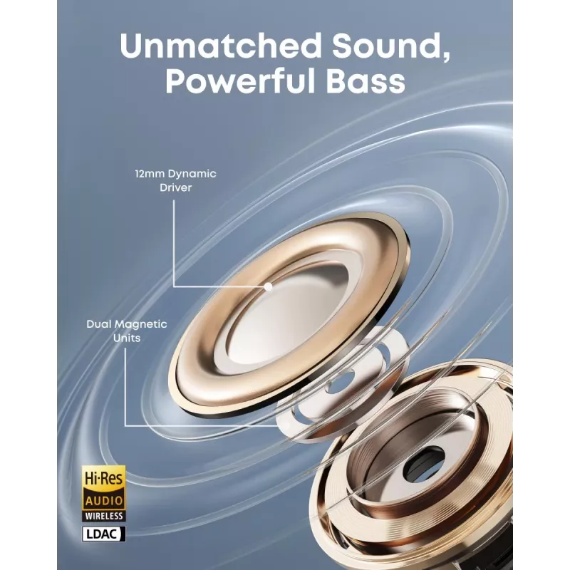 ANKER Kõrvaklapp - Soundcore Aeroclip - Must