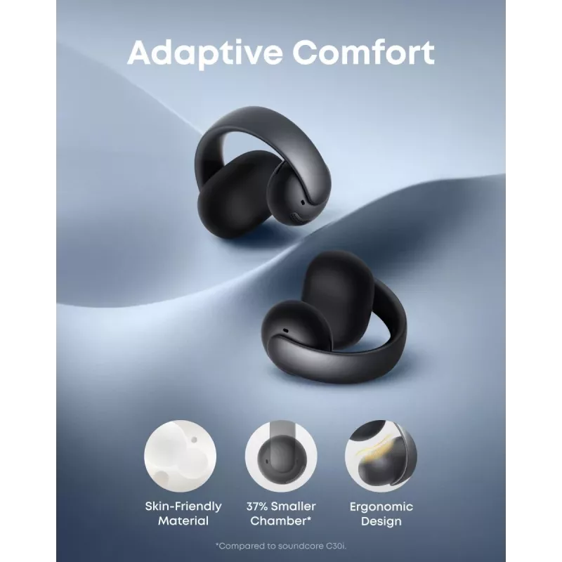 ANKER Kõrvaklapp - Soundcore Aeroclip - Must