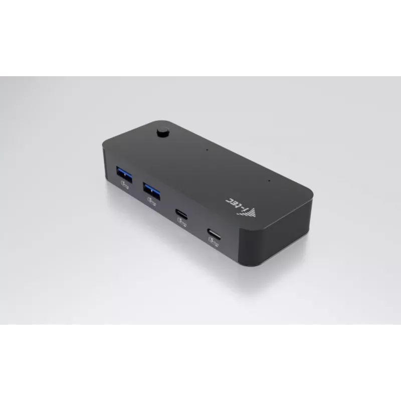 i-tec Universaalne KVM HUB 2x USB-C 2x USB-A 3.0 5000 Mbit/s must