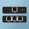 Etherneti jaotur QOLTEC 52294 1x3 RJ45 USB-C toitega