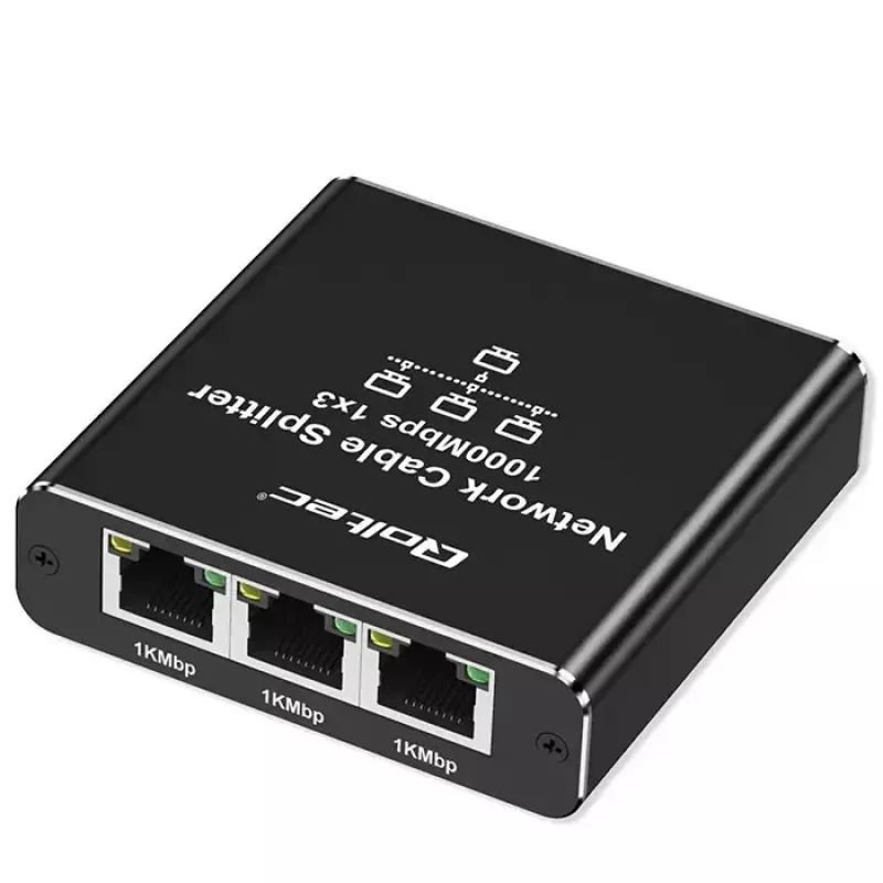 Etherneti jaotur QOLTEC 52294 1x3 RJ45 USB-C toitega