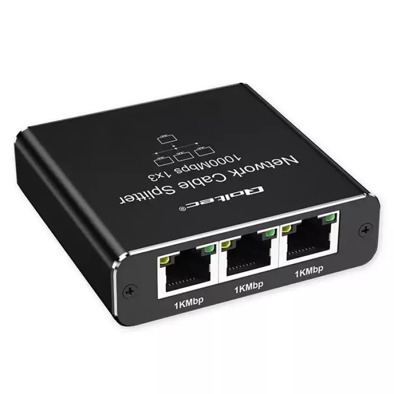 Etherneti jaotur QOLTEC 52294 1x3 RJ45 USB-C toitega