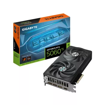 GIGABYTE GeForce RTX 5060 Ti EAGLE OC 16G graafikakaart - 16GB GDDR7, 128bit, PCI-E 5.0, 2617MHz südamiku taktsagedus, 3 x DisplayPort, 1 x HDMI, GV-N506TEAGLE OC-16GD