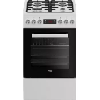 Eraldiseisev gaasi-elektripliit BEKO FSE52323DWD, 4 põletiga pliidiosa, 60 cm, 55 L ahi, energiaklass A