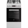 Eraldiseisev gaasi-elektripliit BEKO FSE52323DWD, 4 põletiga pliidiosa, 60 cm, 55 L ahi, energiaklass A