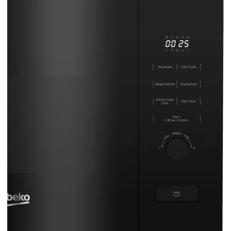 Sisseehitatud mikrolaineahi BEKO BMGB20212B, grill, 800 W, 20 L, pöördnupp ja nupud, 24,5 cm pöördalus, must